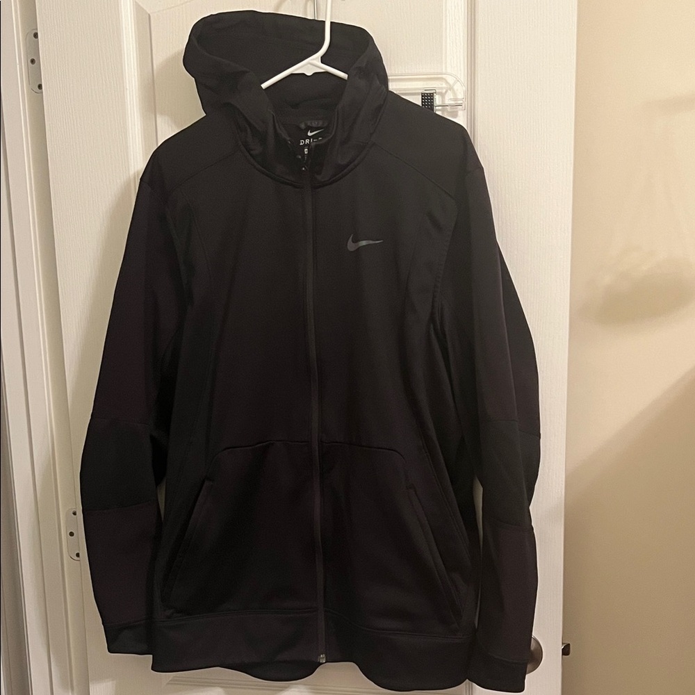 Nike Men's Black Hooded Performance Jacket